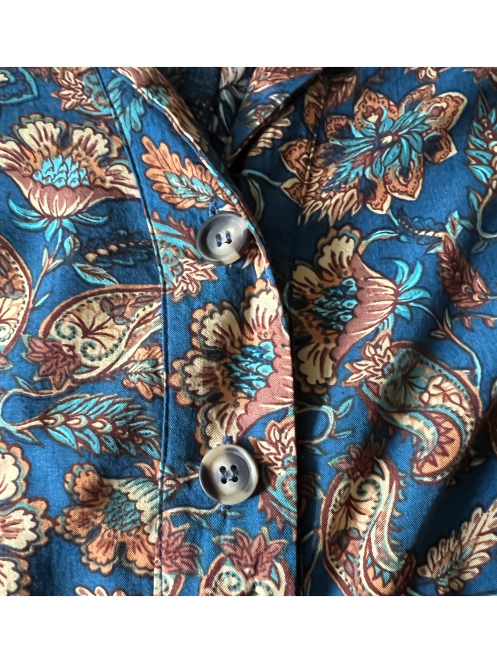 Natural Life Ansley Boho Tunic Shirt Dress Paisley Floral Button Sz XL - Picture 9 of 12